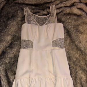 White Sundress with Lace Panels